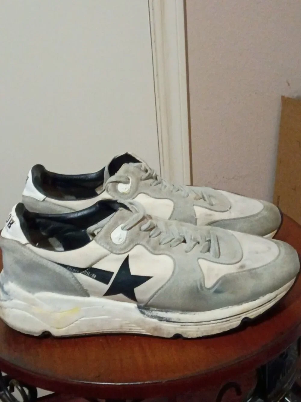 Golden Goose Running Sole Women's White Gray Sneakers EU38 US8